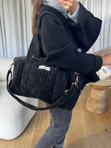 SAC BOWLING VELOURS NOIR