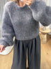 PULL MOHAIR GRIS