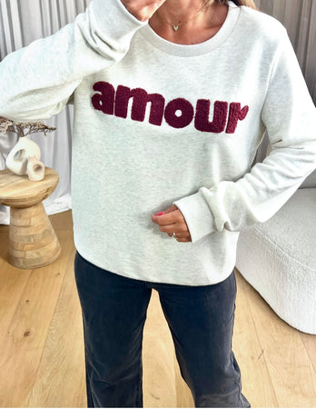 SWEAT AMOUR BORDEAU