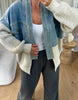 VESTE EN JEANS PULL BEIGE