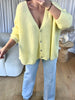 GILET OVERSIZE MOHAIR JAUNE