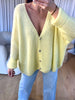 GILET OVERSIZE MOHAIR JAUNE