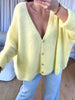 GILET OVERSIZE MOHAIR JAUNE