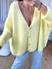 GILET OVERSIZE MOHAIR JAUNE