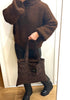 SAC CABAS AMOUR LÉOPARD MARRON