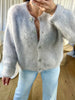 GILET MOHAIR GRIS