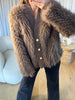 GILET/VESTE FOURRURE TAUPE