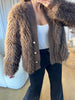 GILET/VESTE FOURRURE TAUPE