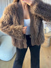 GILET/VESTE FOURRURE TAUPE