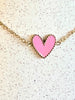 COLLIER COEUR ROSE