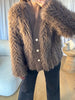 GILET/VESTE FOURRURE TAUPE