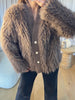 GILET/VESTE FOURRURE TAUPE