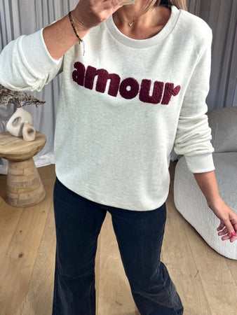 SWEAT AMOUR BORDEAU