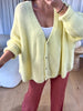 GILET OVERSIZE MOHAIR JAUNE