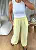 PANTALON MOUSSELINE JAUNE