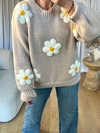 PULL MARGUERITE BEIGE