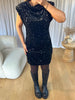 ROBE BOND SEQUINS NOIR