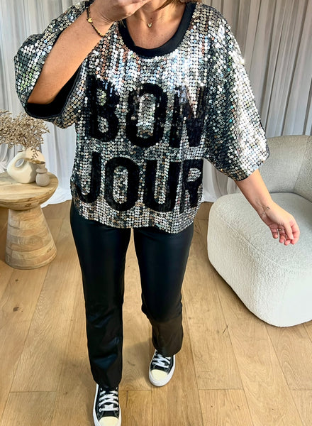 TOP SEQUINS BONJOUR