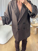 BLAZER OVERSIZE CHOCO