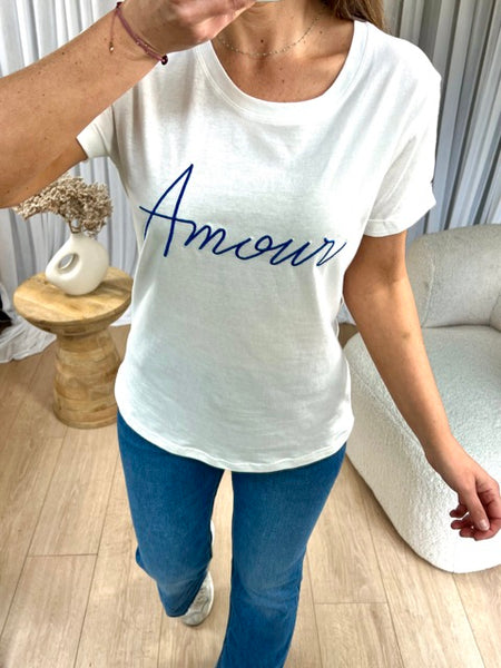 T-SHIRT AMOUR BLEU